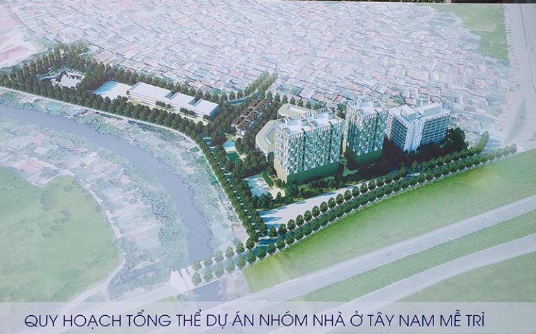 Dự án nhóm nhà ở Tây Nam Mễ Trì nằm tiếp giáp đường đại lộ Thăng Long