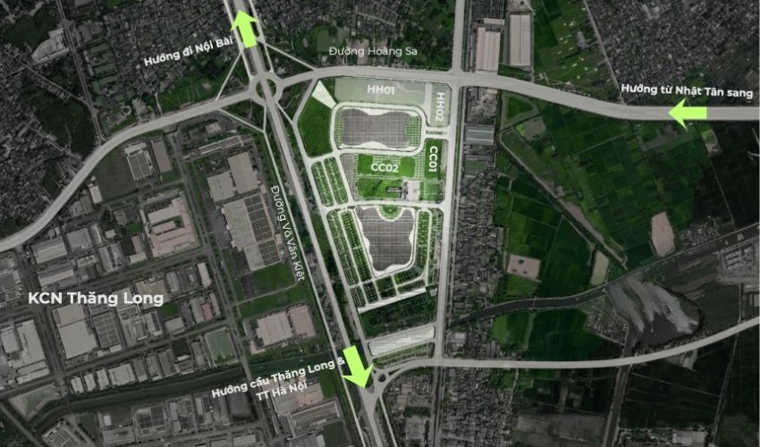 Hateco Đông Anh tọa lạc tại xã Kim Chung, huyện Đông Anh