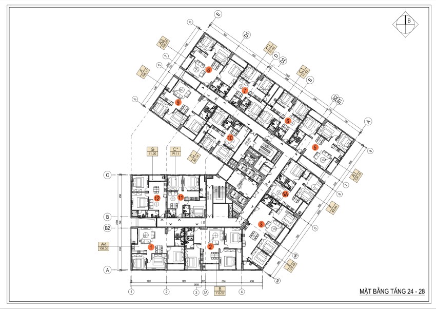 Xây dựng Mặt bằng thiết kế dự án Minh Giang Phú Diễn 